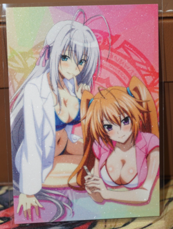 Irina Shidou & Rossweisse High School DxD Sexy Waifu Textured Custom Card - Image 2