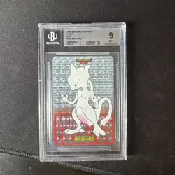 Pokemon Card Mewtwo Prism Monsters collection Carddass Japan Beckett 9 Mint - Image 1