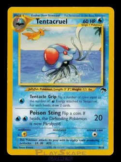 Pokemon Card Tentacruel 10/18 Southern Islands Dragonite WOTC Promo Rare LP 2001 - Image 1