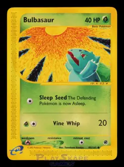 Pokemon Card Bulbasaur 95/165 Expedition Base Set WOTC Vintage Common NM 2002 - Image 1