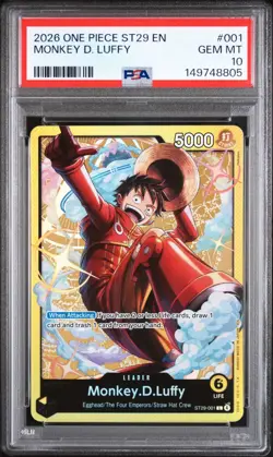 PSA 10 2026 ONE PIECE STARTER DECK ST29 EGGHEAD 001 MONKEY D. LUFFY - Image 1