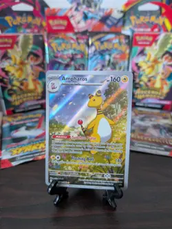 Pokemon TCG Ampharos 090/086 Chaos Rising- Illustration Rare- Pack Fresh- NM - Image 1