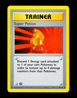 1999 Pokemon SUPER POTION 90/102 + POTION 94/102 Base Set 1ST EDITION Cards Lot - Image 2
