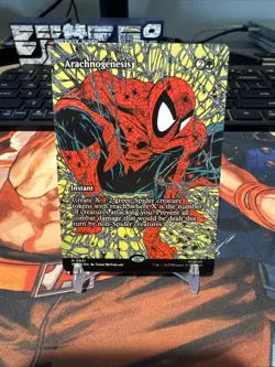 Arachnogenesis (Borderless) Mythic MTG Spider-Man Eternal On Hand - Image 1