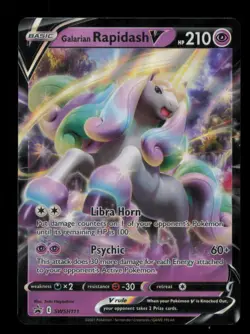 HOLO GALARIAN RAPIDASH V PROMO HOLO SWSH111 NM POKEMON - Image 1