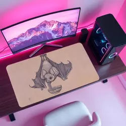 Cute Bat Ramen Playmat - Kawaii Anime Style Gaming Mat for MTG, YuGiOh - Image 4