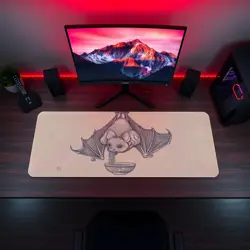 Cute Bat Ramen Playmat - Kawaii Anime Style Gaming Mat for MTG, YuGiOh - Image 5