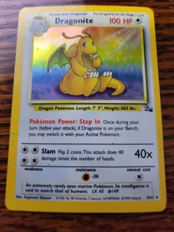 PL Dragonite 4/62 Fossil Holo Pokemon Card - Image 1