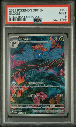 2023 POKEMON OBF EN-OBSIDIAN FLAMES ILLUSTRATION RARE #198 GLOOM PSA 9 - Image 1