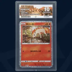 ACE 10 Pokemon TCG Ponyta Card Game Classic Graded Card - Perfect Subgrades ✨ - Image 1