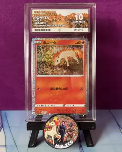 ACE 10 Pokemon TCG Ponyta Card Game Classic Graded Card - Perfect Subgrades ✨ - Image 3