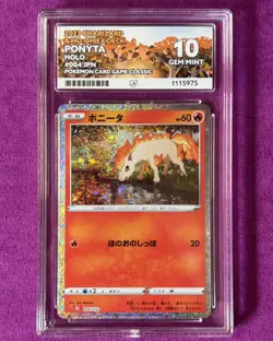 ACE 10 Pokemon TCG Ponyta Card Game Classic Graded Card - Perfect Subgrades ✨ - Image 5