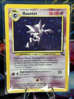 Excellent LP Haunter 6/62 Fossil Holo Rare 50 HP Unlimited EN 1999 - Image 2