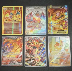 Nintendo Pokemon TCG 6-Card Holo Lot Charizard, Charizard ex/EX, Moltres ex - Image 1