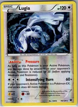 Lugia 78/124 Reverse Holo XY - Fates Collide - Pokemon Card - NM - Image 1