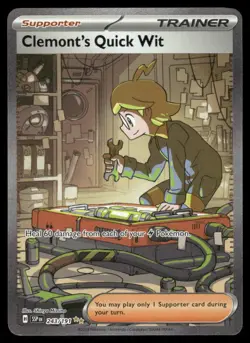 Pokemon Cards Clemont's Quick Wit 243/191 Surging Sparks NM - Image 1