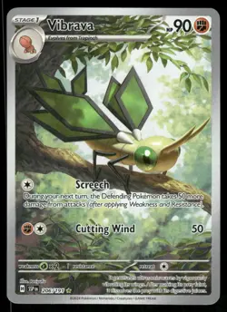 Pokemon Cards Vibrava 206/191 Surging Sparks Illustration Rare NM - Image 1