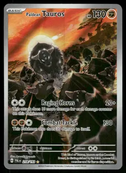 Pokemon Cards Paldean Tauros 218/193 Paldea Evolved Illustration Rare NM *1 - Image 1