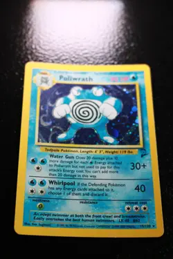 Pokemon TCG Poliwrath Base Set 2 15/130 Holo Unlimited Holo Rare NM - Image 2