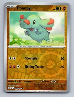 Phanpy 048/091 Common Paldean Fates Pokemon Near Mint Reverse Holo - Image 1