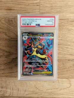 Mega Lucario DE Ultra Rareex Pokemon MEG160 PSA 10 | Mega Entwicklung - Image 1