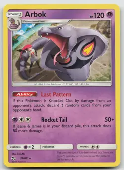 Arbok 27/68 Hidden Fates Pokemon NM - Image 1