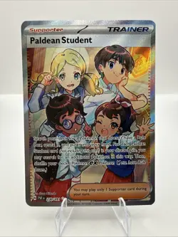 Pokemon TCG Paldean Student Full Art 231/091 PAF Paldean Fates NM - Image 1