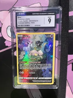 CGC 9 Mew GG10/GG70 Crown Zenith Galarian Gallery Pokemon Holo Mint - Image 1