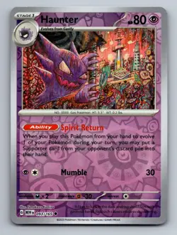 Haunter 093/165 Uncommon 151 Pokemon Near Mint Reverse Holo - Image 1