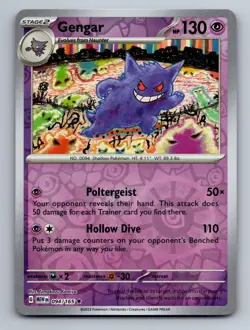 Gengar 094/165 Rare 151 Pokemon Near Mint Reverse Holo - Image 1