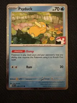 Pokemon TCG Psyduck 039/217 Ascended Heroes Prize Pack Series 9 CosmoHolo - Image 1
