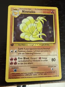 Pokemon Base Set Ninetales 12/102 [1st Edition] - Base Set (BS) - Image 2