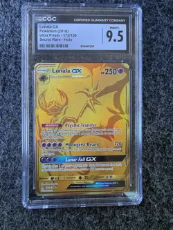 CGC 9.5 Lunala GX 172/156 Secret Rare Holo Ultra Prism English 2018 - Image 2