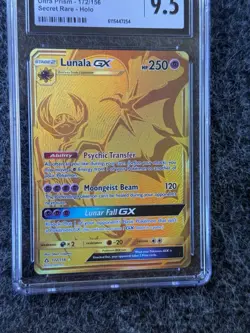 CGC 9.5 Lunala GX 172/156 Secret Rare Holo Ultra Prism English 2018 - Image 3