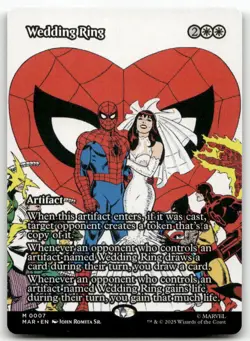Wedding Ring (Borderless) M Marvel Eternal-Legal 7 MTG NM X1 - Image 1