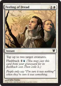Feeling of Dread -Foil Medium Play MTG Innistrad - Image 1
