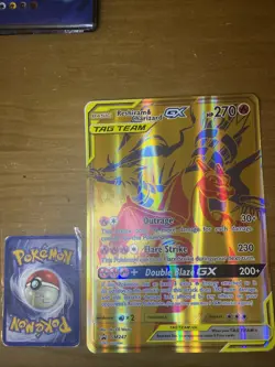 Pokemon TCG Reshiram Charizard GX Sun Moon SM247 Holo Promo Jumbo Card - Image 1