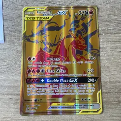 Pokemon TCG Reshiram Charizard GX Sun Moon SM247 Holo Promo Jumbo Card - Image 1