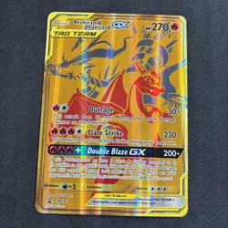Pokemon TCG Reshiram Charizard GX Sun Moon SM247 Holo Promo Jumbo Card - Image 1