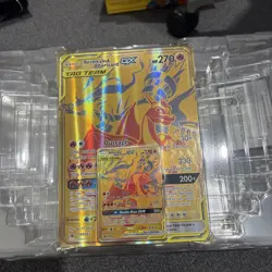 Pokemon TCG Reshiram & Charizard GX Sun & Moon SM247 Holo Promo+jumbo card. - Image 1