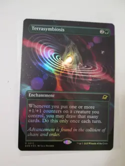 1x Terrasymbiosis, Borderless Art Foil, Edge of Eternities, Magic MTG NM - Image 1
