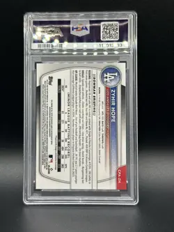 2025 Bowman - Chrome Prospect Autographs Zyhir Hope #CPA-ZH Blue Refractor /150 - Image 2