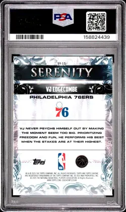 2025 TOPPS CHROME SERENITY #SY-13 VJ EDGECOMBE PSA 9 - Image 2