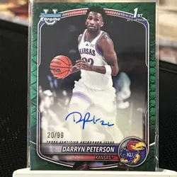 2025-26 Bowman 1st Darryn Peterson Prospect Auto /99 Green Reptilian CPA-DP - Image 1