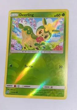 Pokemon TCG Deerling 15/236 Reverse Holo Common Cosmic Eclipse 2019 Pokemon Card - Image 3