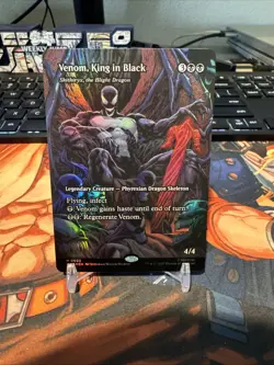 Venom, King in Black (Borderless) - (FOIL) - Marvel's Spiderman (MAR) - MTG - Image 1