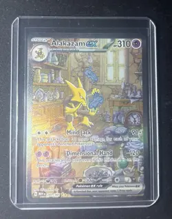Pokemon TCG Alakazam ex 201/165 SV Scarlet & Violet 151 Full Art Holo 310 HP EN - Image 1