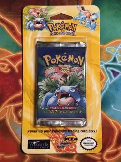 Pokemon SHADOWLESS Base Set Blister Booster Pack Venusaur Art Sealed + Acrylic - Image 1