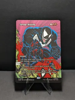 Savage Beating #26 Borderless MTG Marvel Universe Eternal NM - Image 1