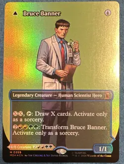 MTG Marvel Super Heroes Bruce Banner Incredible Hulk 0359 Mythic Foil NM - Image 1
